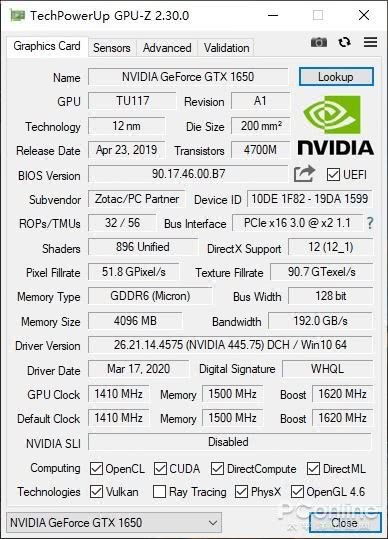 还叫GTX 1650它智商检测卡你就太凹了 换用新显存性能猛增