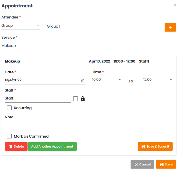 group appointment management 