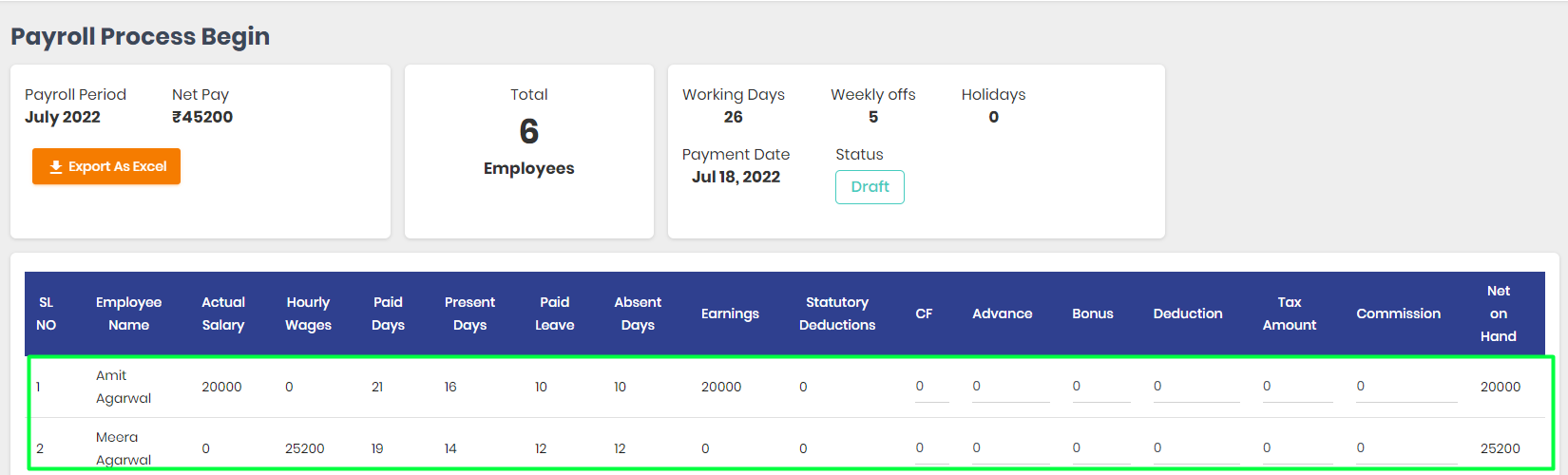 Manage Employee Payroll