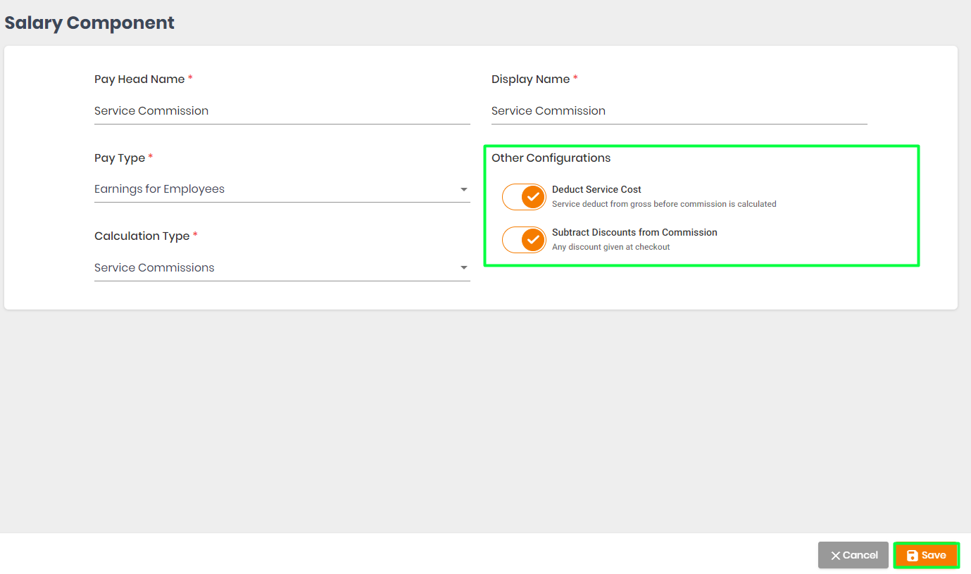 manage salary components of employees 