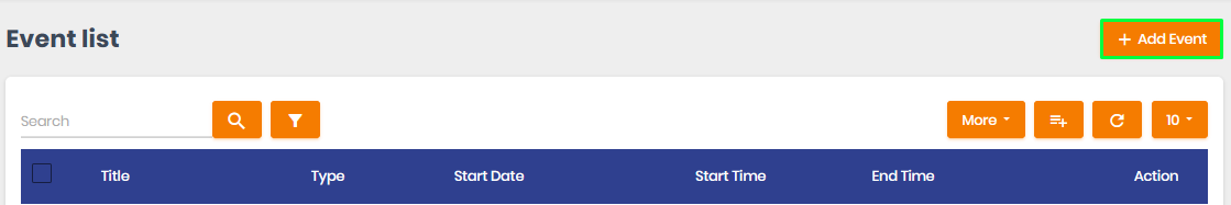 Manage Event List
