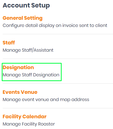 Manage staff designation in membroz